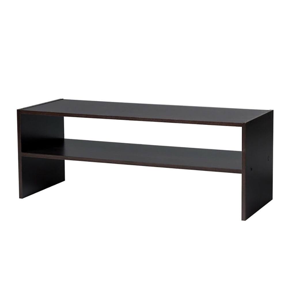 Alt View 2. Kadyn - 3 Pieces 31-Inch Stackable Multi-Shape Shoe Rack-Brown, Space-Saving Shoe Rack Organizer for Closet Entryway - Brown.