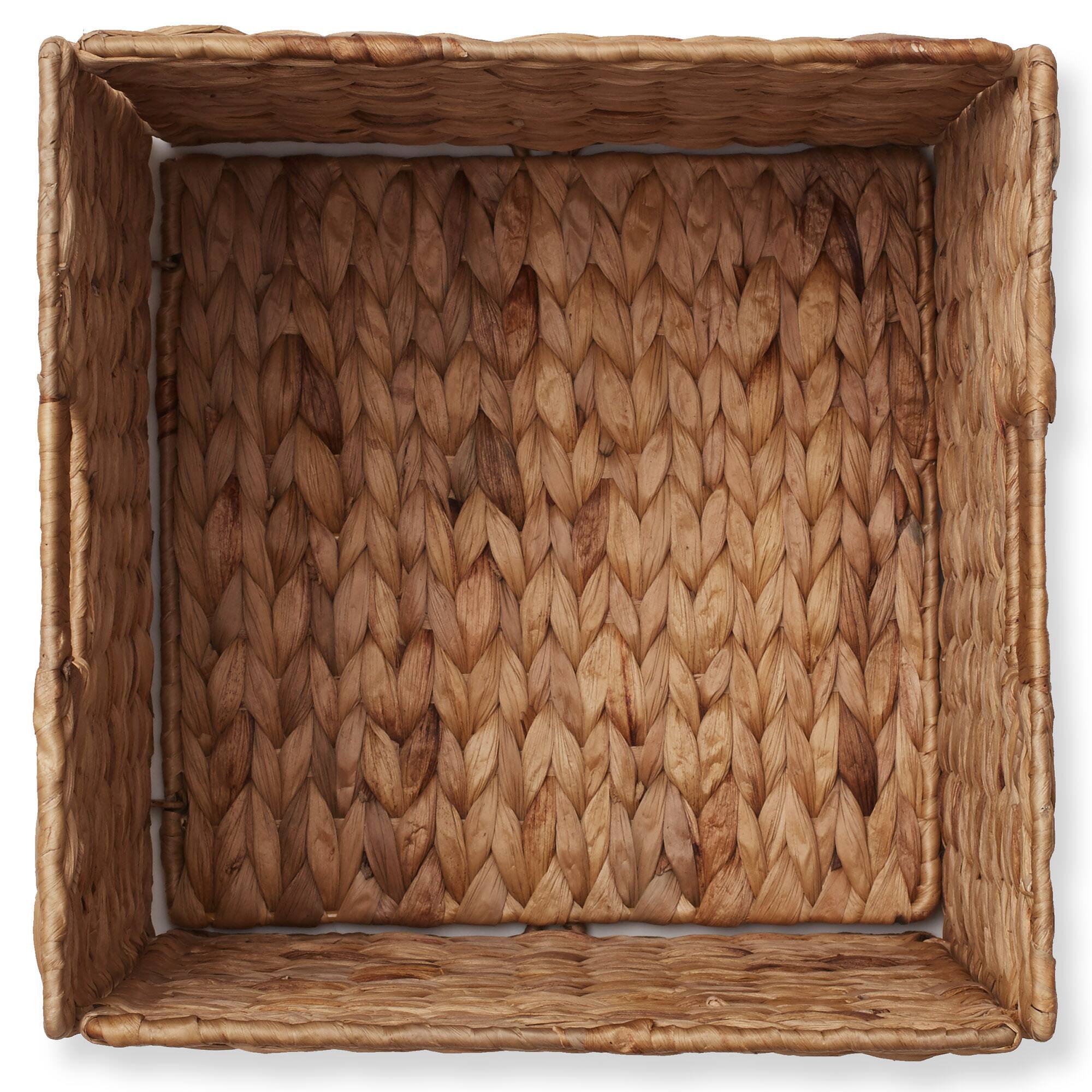 Alt View 5. Casafield - 13 x 13-in Water Hyacinth Storage Baskets - 2 Pack - Cinnamon.
