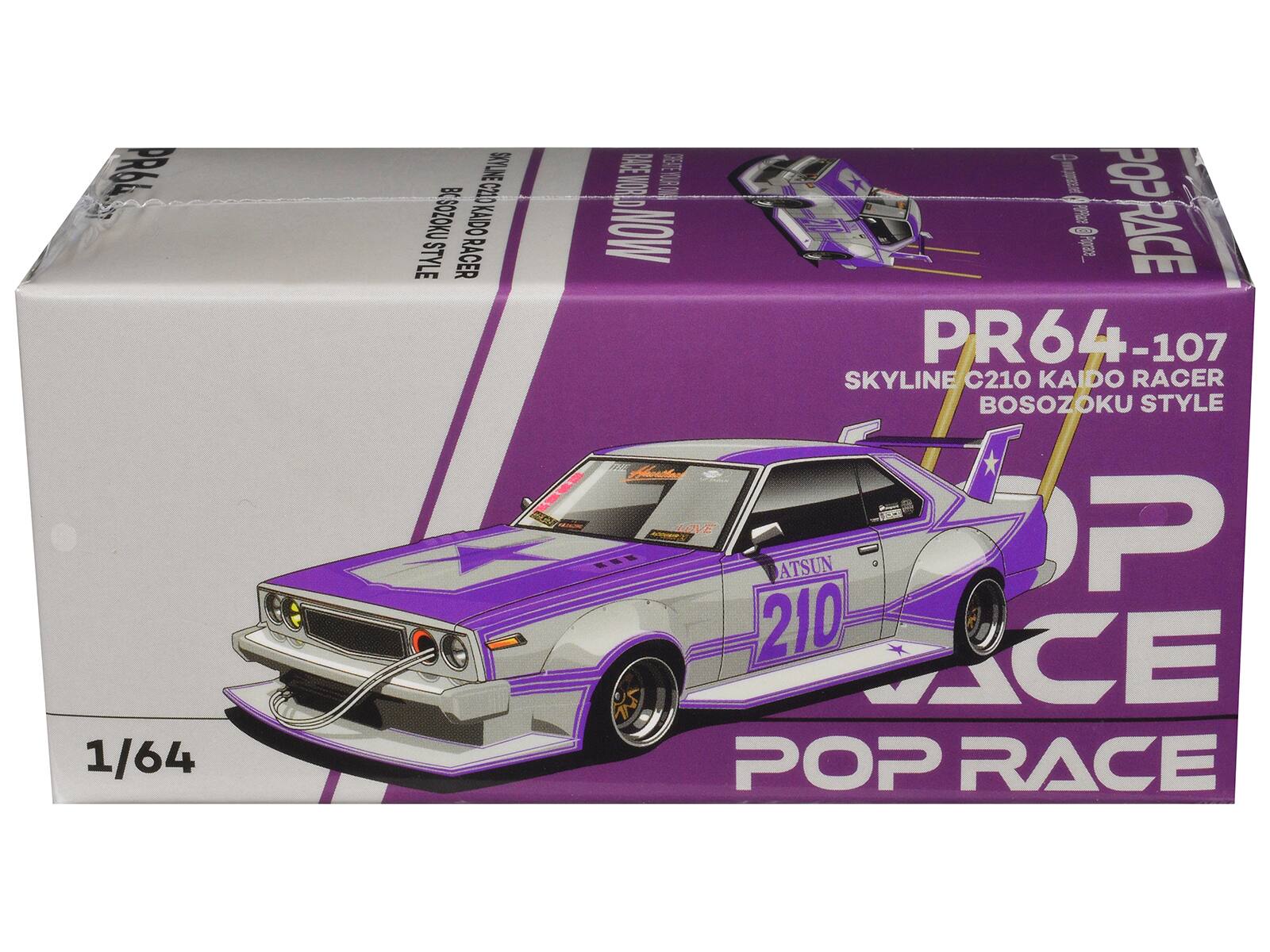R64 1/64 SOYLNE NE B C2 SOZOKU KAIDO STYLE RACER CN SECE Ep BAE T POP WORLD AORO 6 FFae POPRACE NOW G  
PR64-107 107 SKYLINE C210 KAIDO RACER BOSOZOKU STYLE Ksth 1OC LOVE P  
ATSUN 210 * CE POP RACE