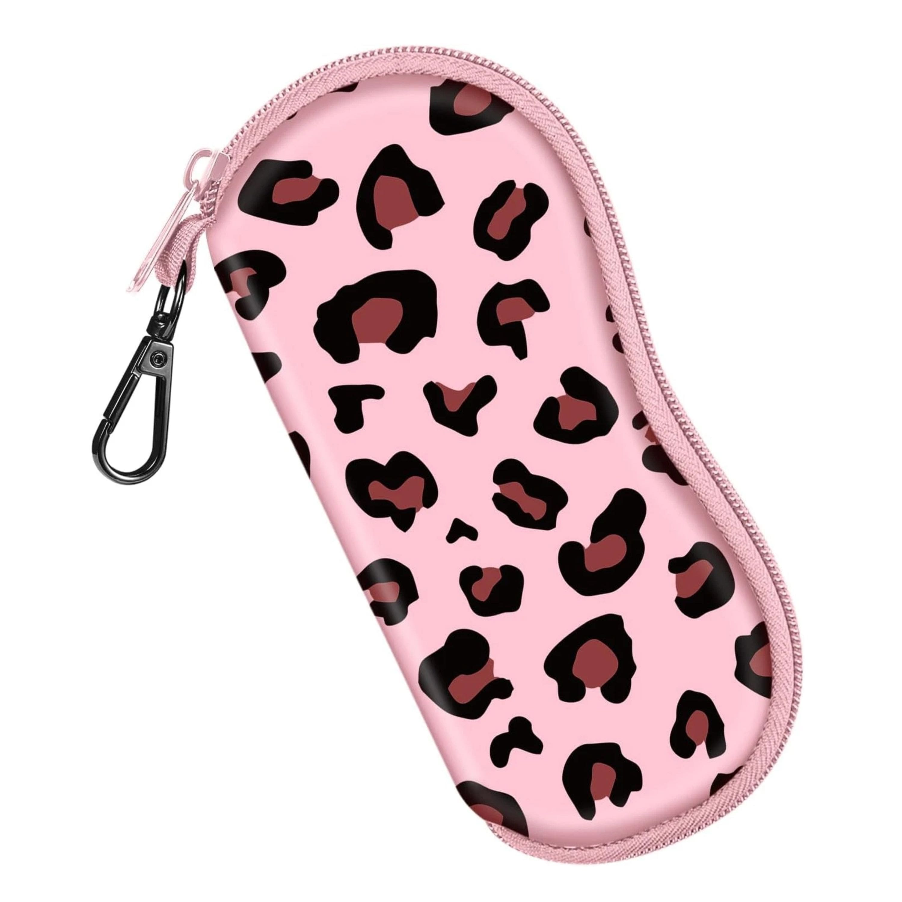 Kitcheniva - Portable Glasses Case With Carabiner Neoprene Zipper - Pink Leopard price history on PriceWatchPro