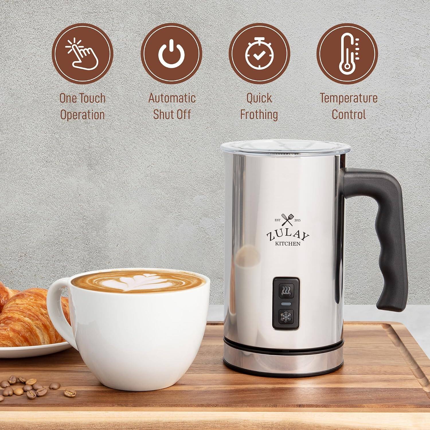 One Touch Operation Automatic Shut Off Quick Frothing Temperature Control

SNF x - ZULAY KITCHEN