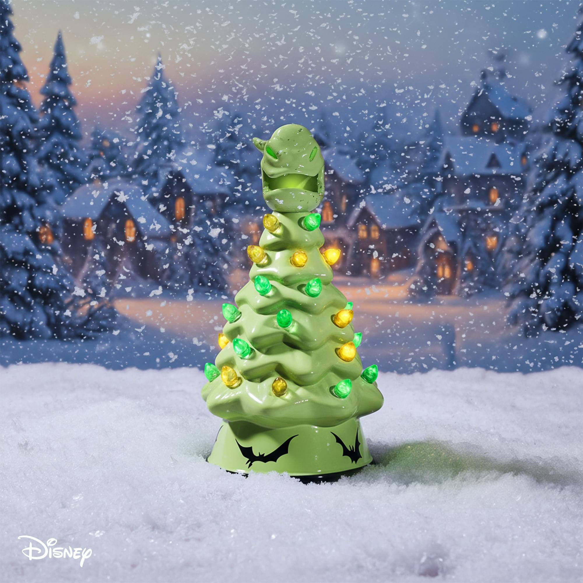 Alt View 3. Ukonic - Disney The Nightmare Before Christmas Oogie Light-Up Ceramic Christmas Tree - Green.