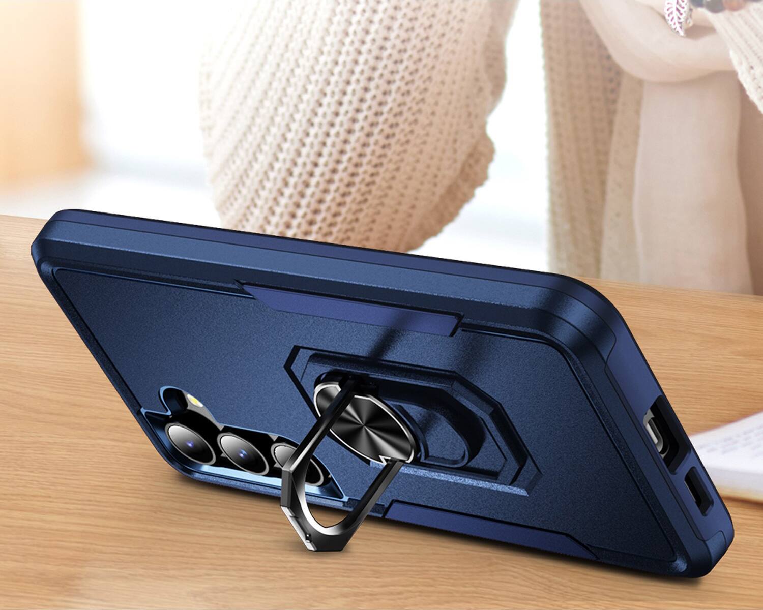 Alt View 18. SaharaCase - ArmorPro Kickstand Case for Samsung Galaxy S24 - Navy Blue.