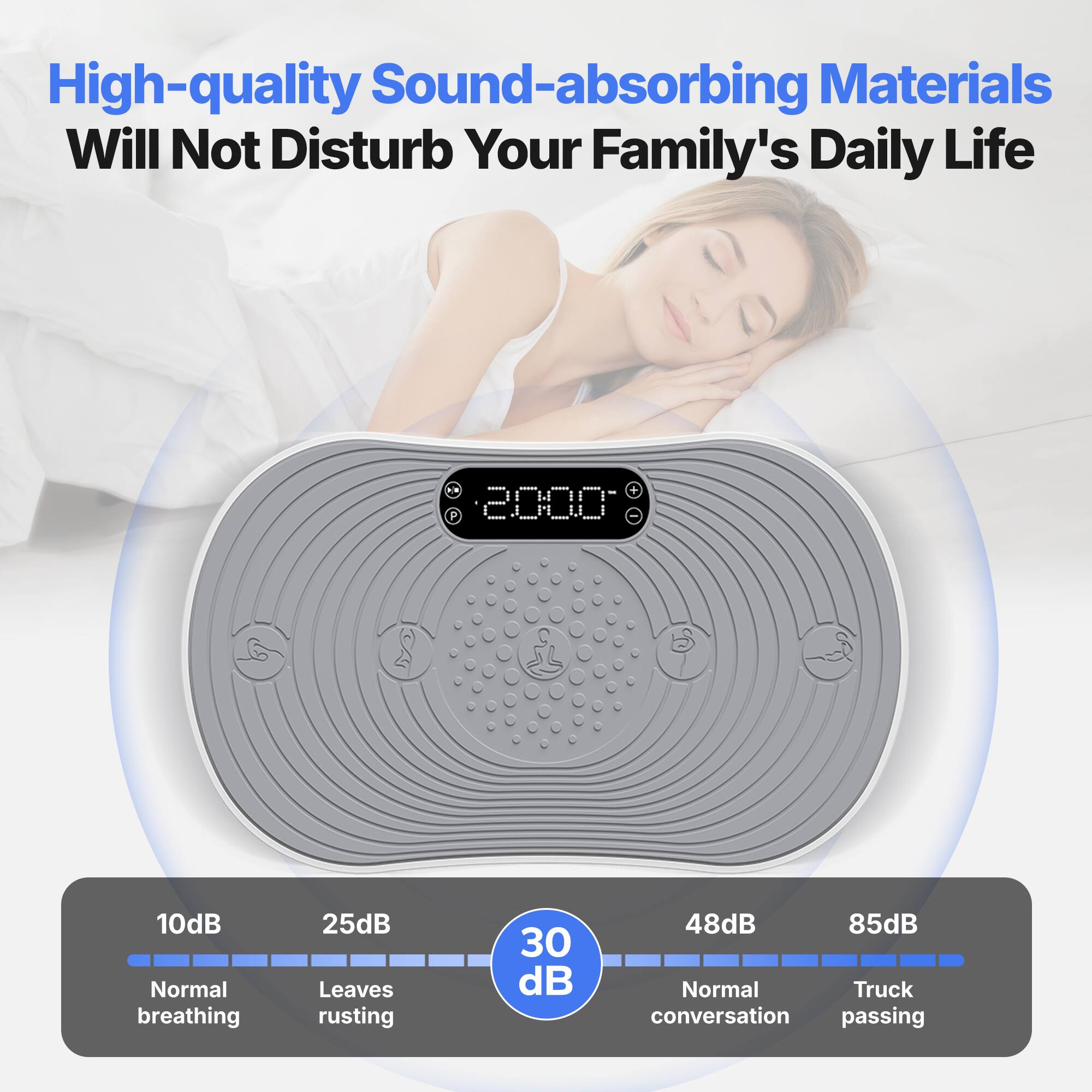 High-quality Sound-absorbing Materials Will Not Disturb Your Family's Daily Life

10dB - Normal breathing  
25dB - Leaves rusting  
30dB - Normal conversation  
48dB - Truck passing  
85dB