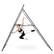 Front. VEVOR - Yoga Stand Frame, Max 440.9 lbs Load Swing Stand, Triangular Structure Aerial Rig, Aerial Silk Stands with EVA Foam - Black.