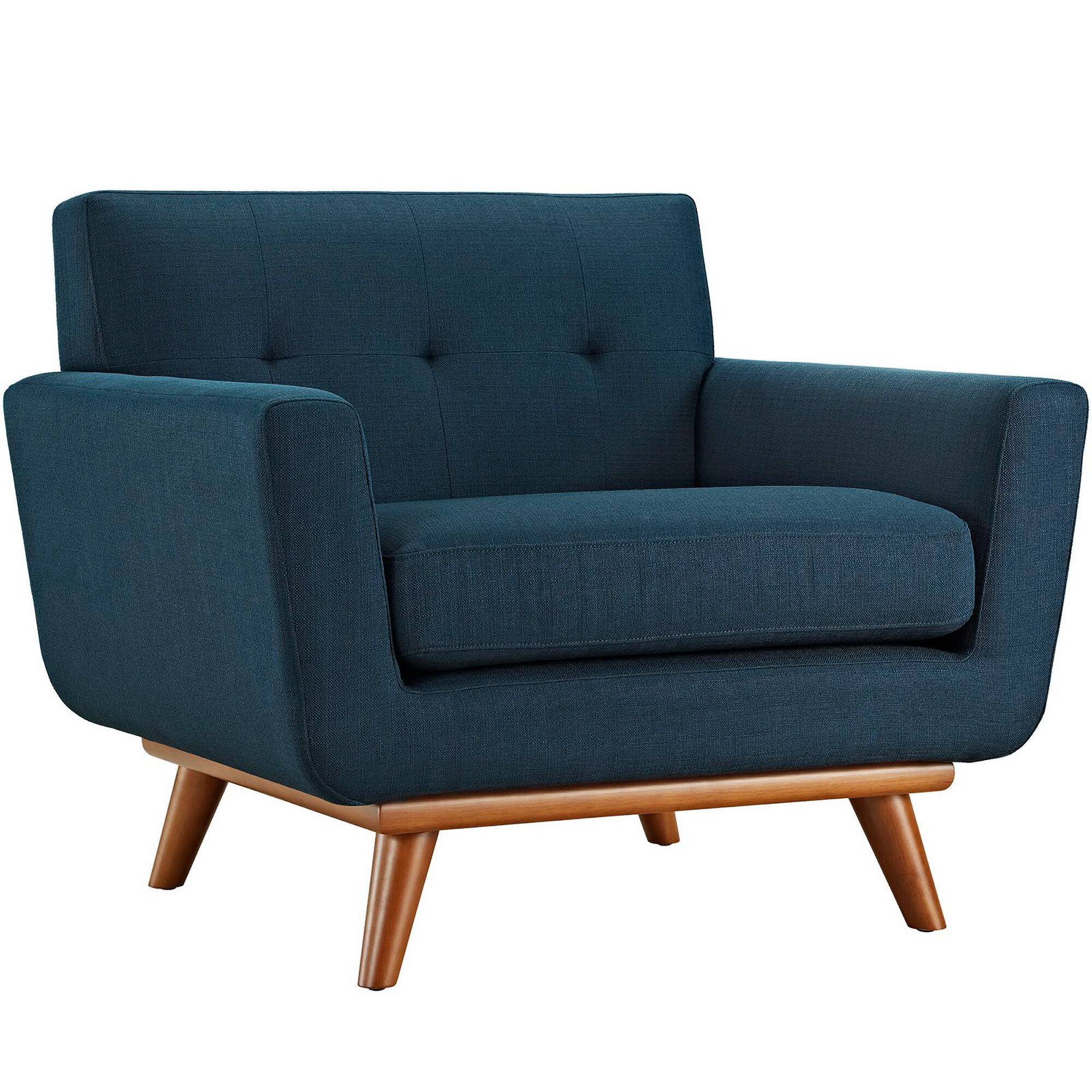 Angle. Modway - Engage 2 Piece Armchair and Ottoman by Modway - Blue.