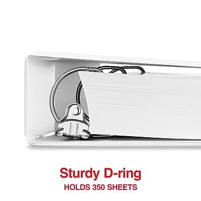 Sturdy D-ring  
HOLDS 350 SHEETS