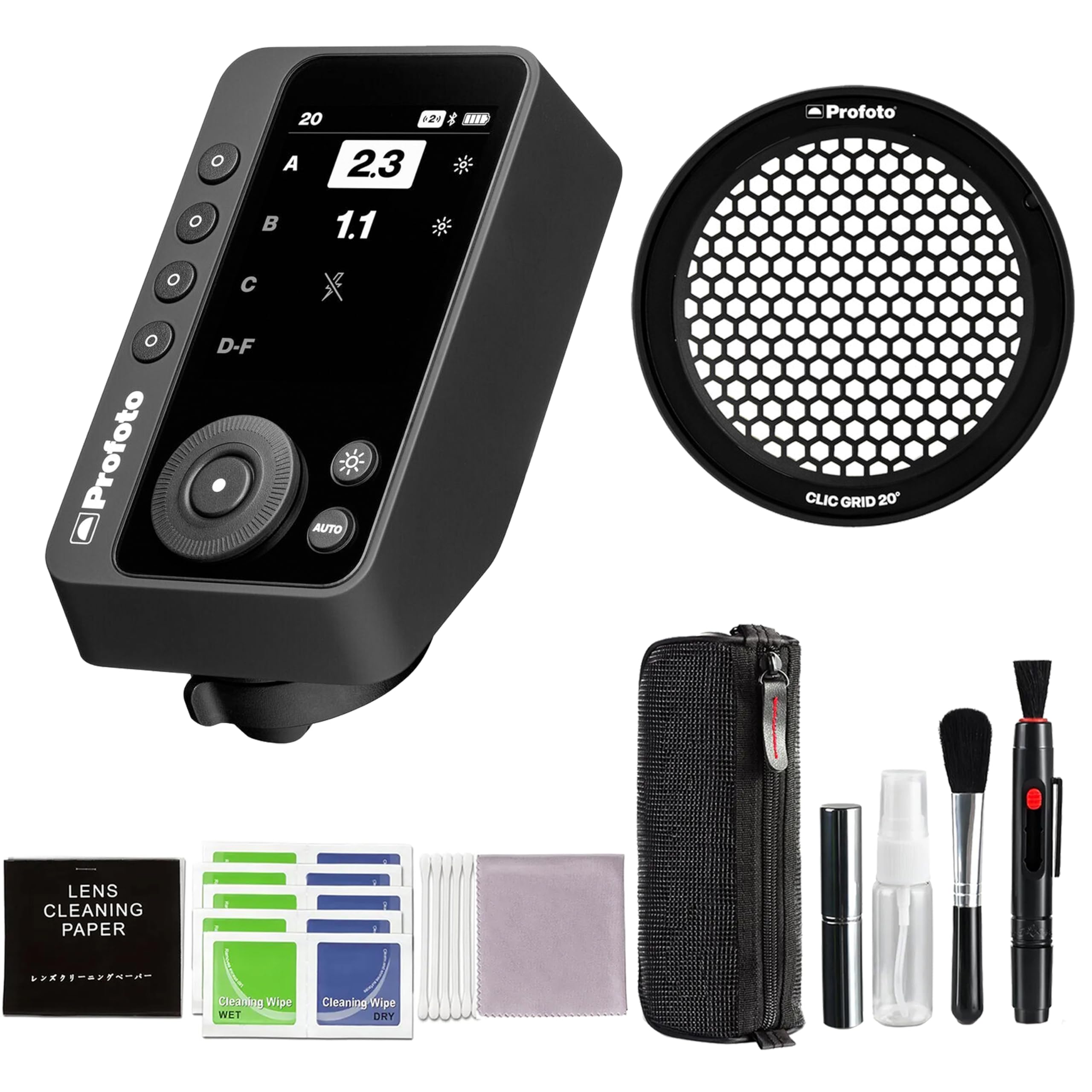 20 2 H1 Profoto O A 23 O 1.1 O O Profoto D-F * AUTO CLIC GRID 20 LENS CLEANING PAPER 1 Cleasug Wipe WET Cleaning Wipe OKT
