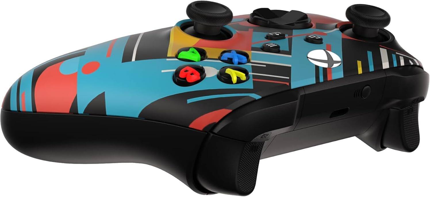 Back. Custom Controllerzz - Custom Wireless Controller for Xbox Series X|S, Xbox One, & PC - Abstract Fusion.