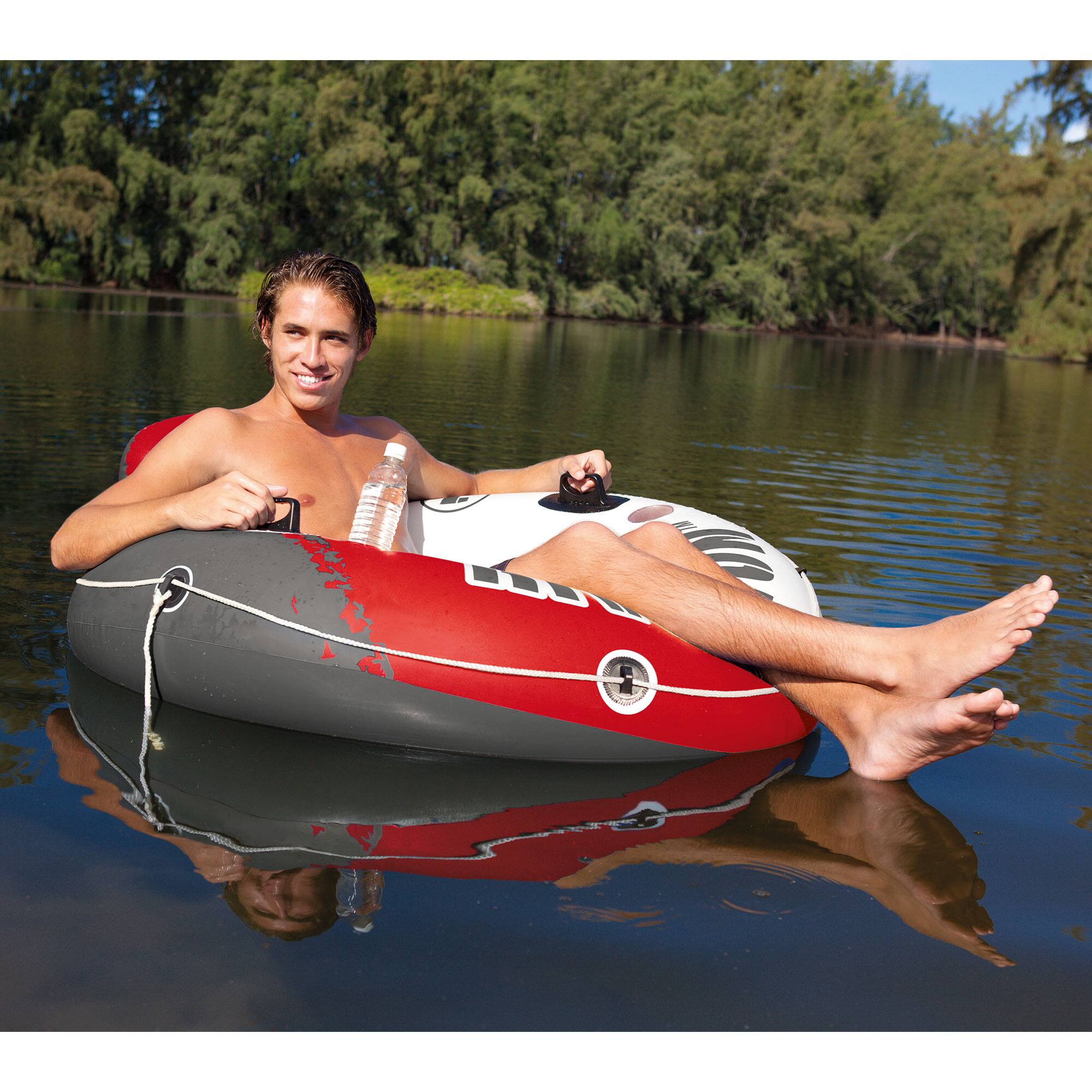 Alt View 7. Intex - Intex River Run Inflatable Floating Water Tube Lake Pool Ocean Raft, Red & Blue - Multicolored.