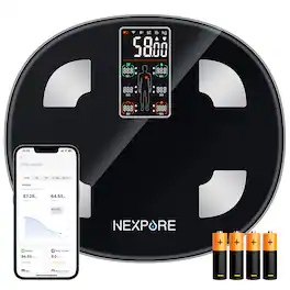NEXPURE - Smart Body Weight Scale, Digital Bluetooth BMI Scale with Body Fat & Muscle Mass Analyzer, 400lb Capacity