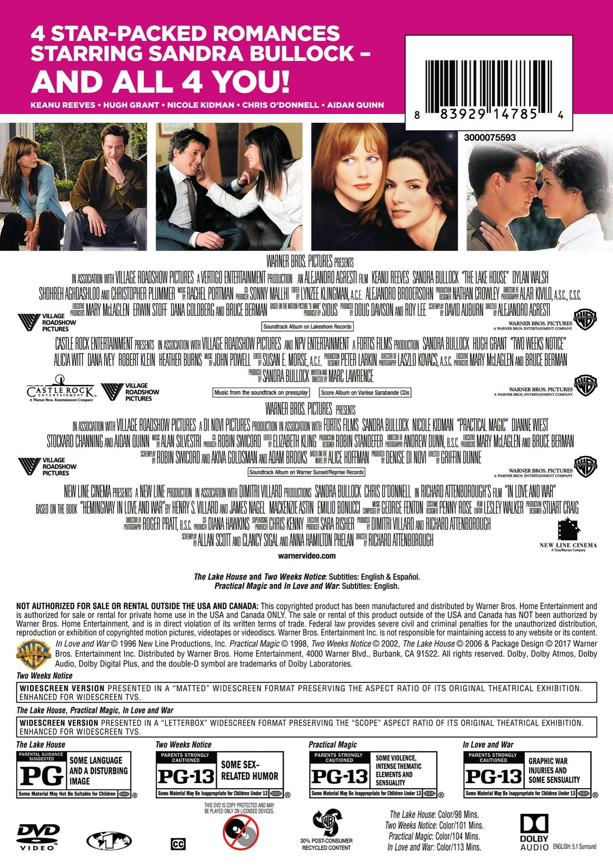 Angle. Sandra Bullock Romance Collection [DVD].