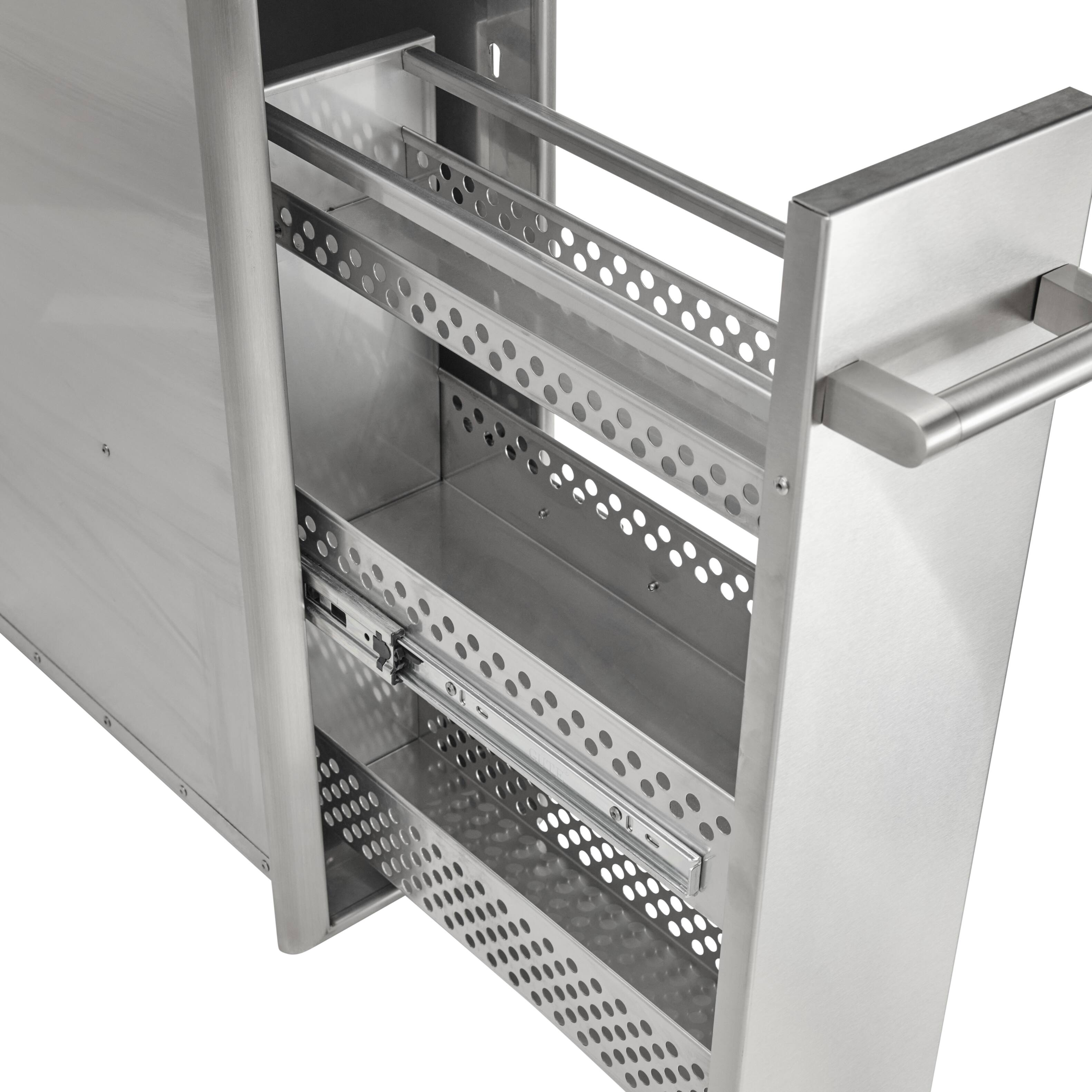 Back. Coyote Outdoor Living - Coyote Outdoor Living Spice Rack Storage Drawer - Stainless Steel.
