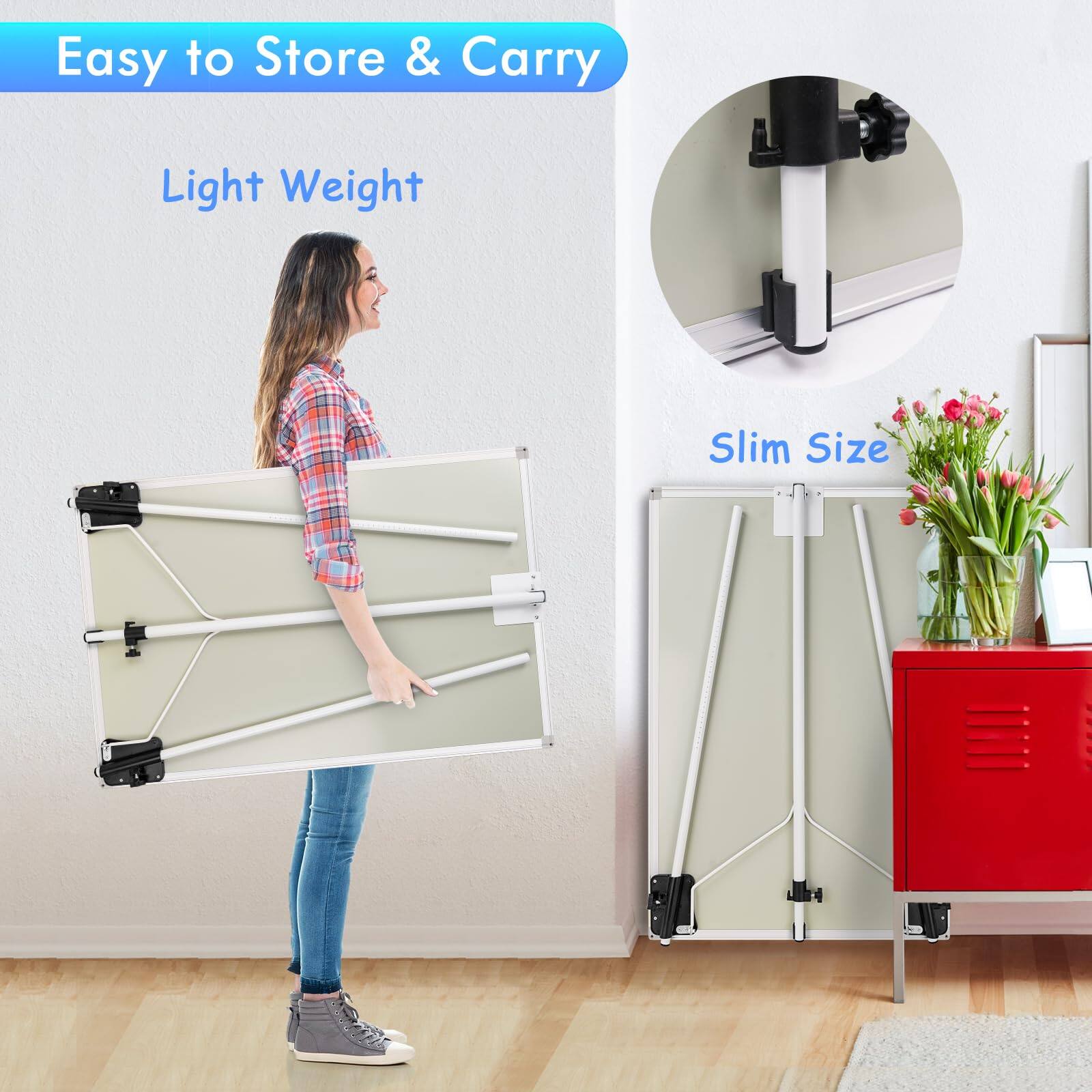Easy to Store & Carry  
Light Weight  
Slim Size