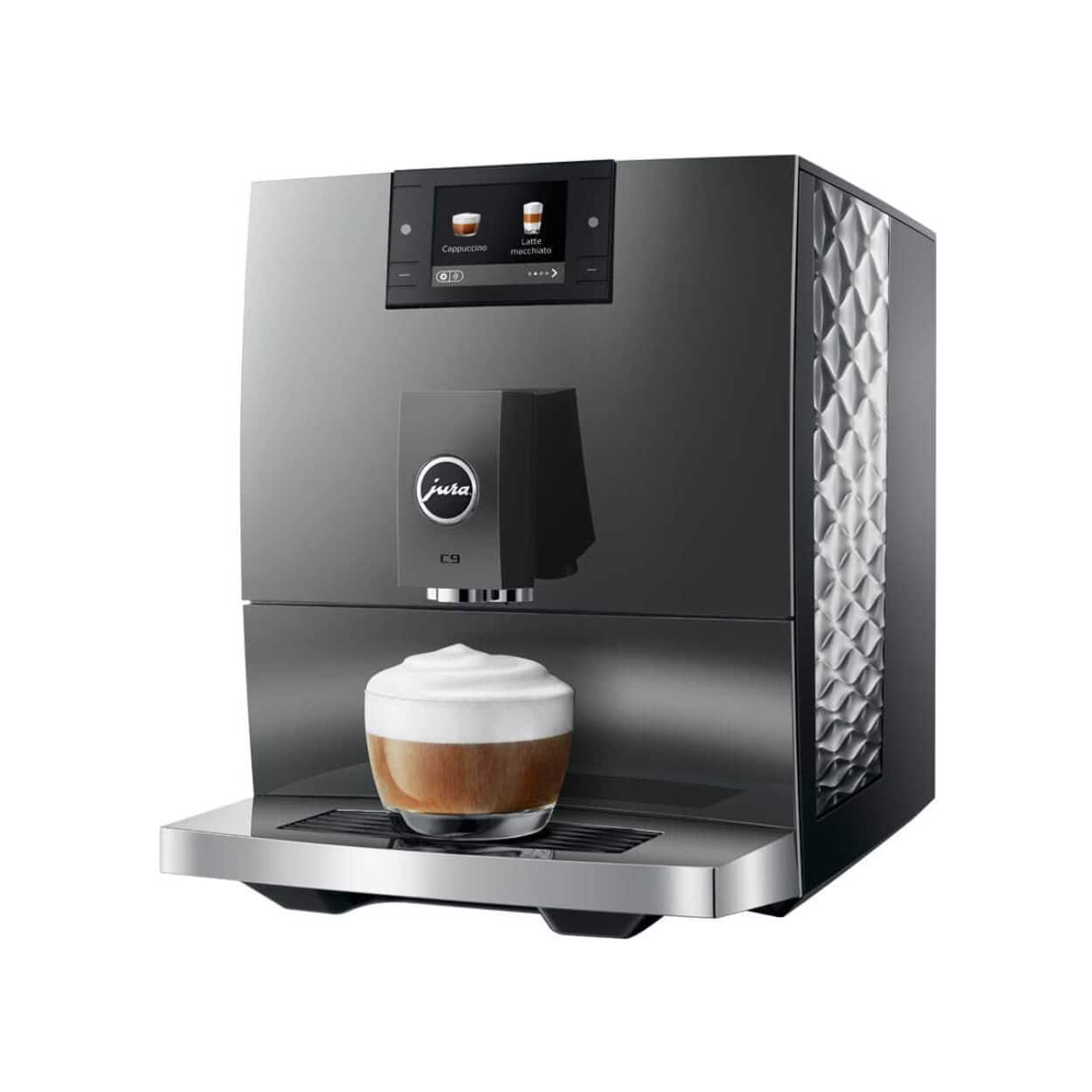 JURA - C9 Automatic Coffee Espresso Machine with 17 Specialties (Piano Inox) - Black