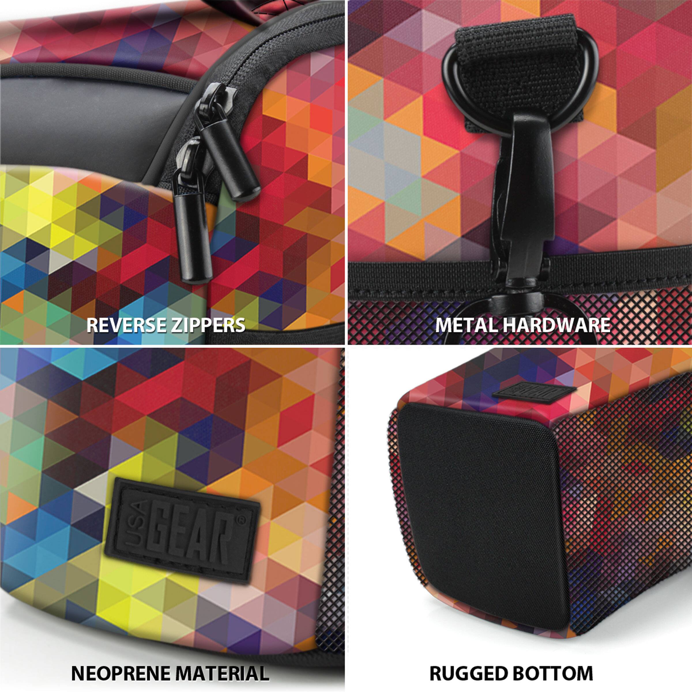 - REVERSE ZIPPERS
- METAL HARDWARE
- NEOPRENE MATERIAL
- RUGGED BOTTOM
- USA GEAR