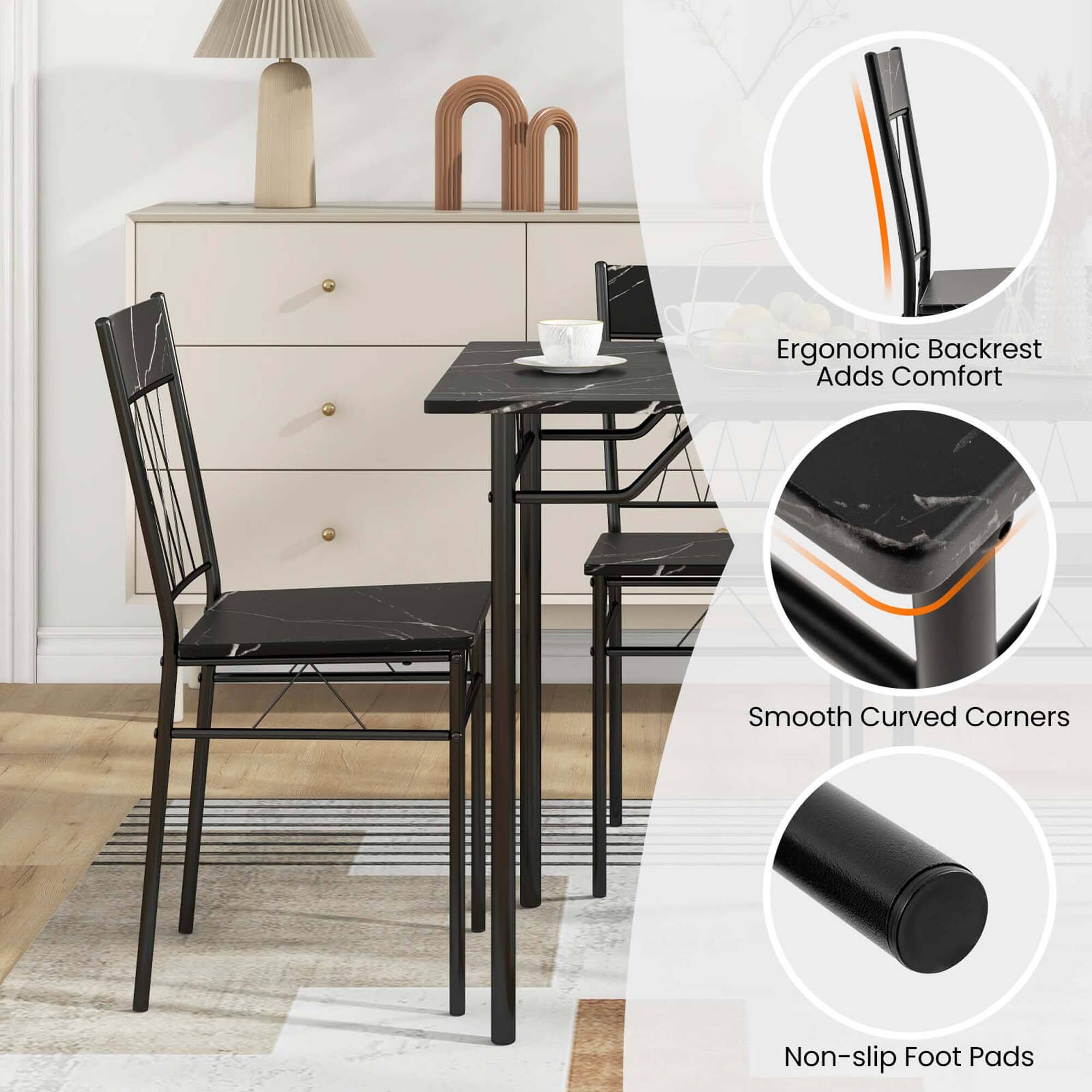 Ergonomic Backrest Adds Comfort Smooth Curved Corners Non-slip Foot Pads