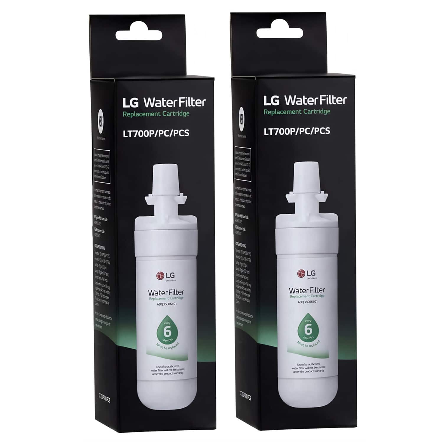 LG - LT700P Refrigerator Replacement Water Filter 2PCs