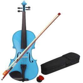 Home Collection - 4/4 Size Student Acoustic Violin Fiddle with Case, Bow, and Rosin - Sky Blue