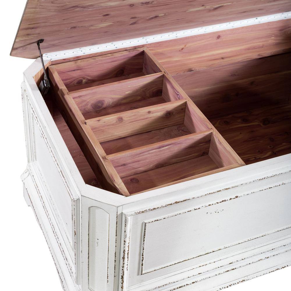Alt View 2. Liberty Furniture Industries - Magnolia Manor Storage Trunk in Antique White - White.