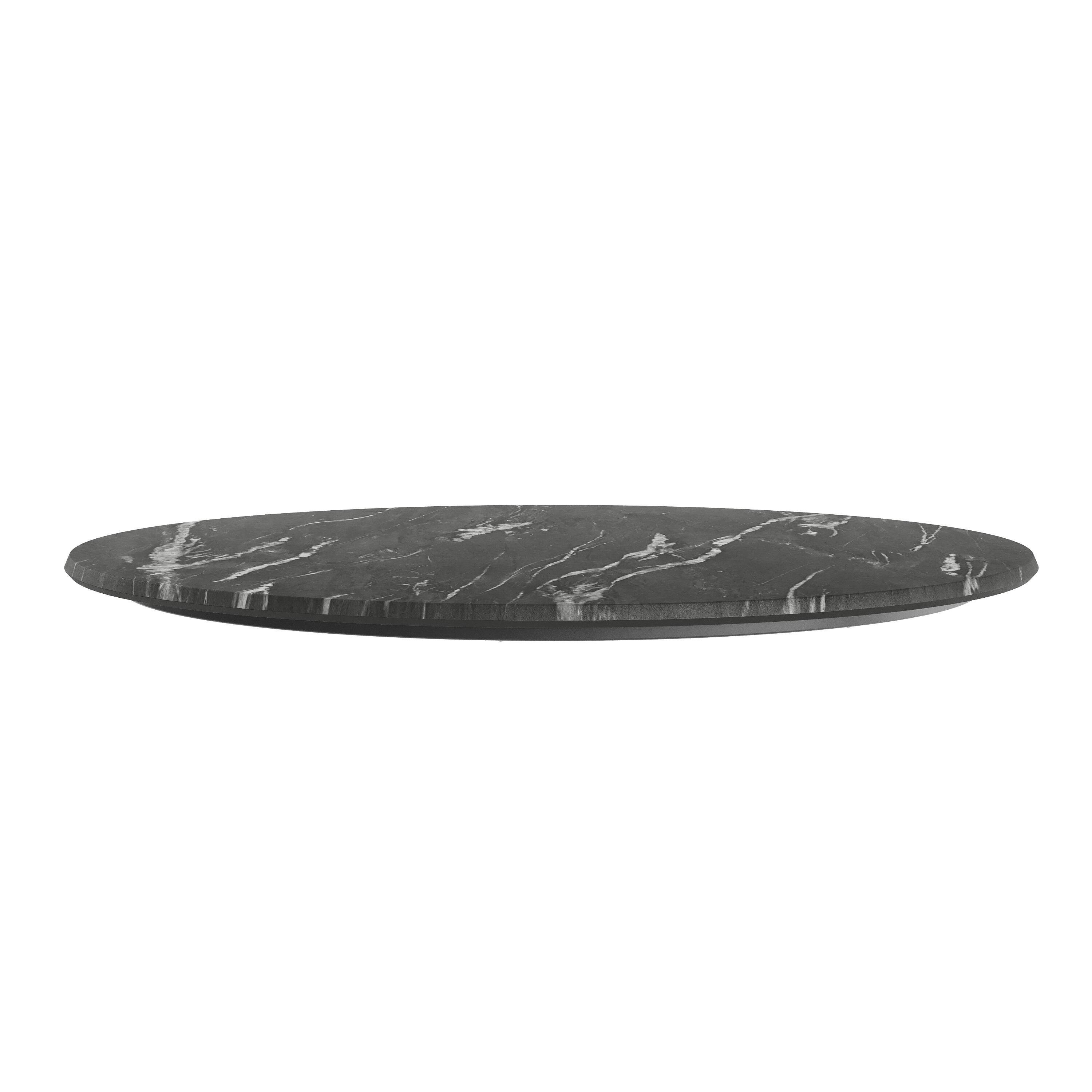 Alt View 7. Emma + Oliver - PureShield HPL Wrapped Tabletop, Seamless Edge, Scratch & Stain Resistant, Commercial Grade - Black Faux Marble.