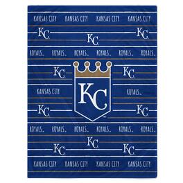 Pegasus - Kansas City Royals 60'' x 80'' Logo Stripe Flannel Fleece Blanket - Multicolor