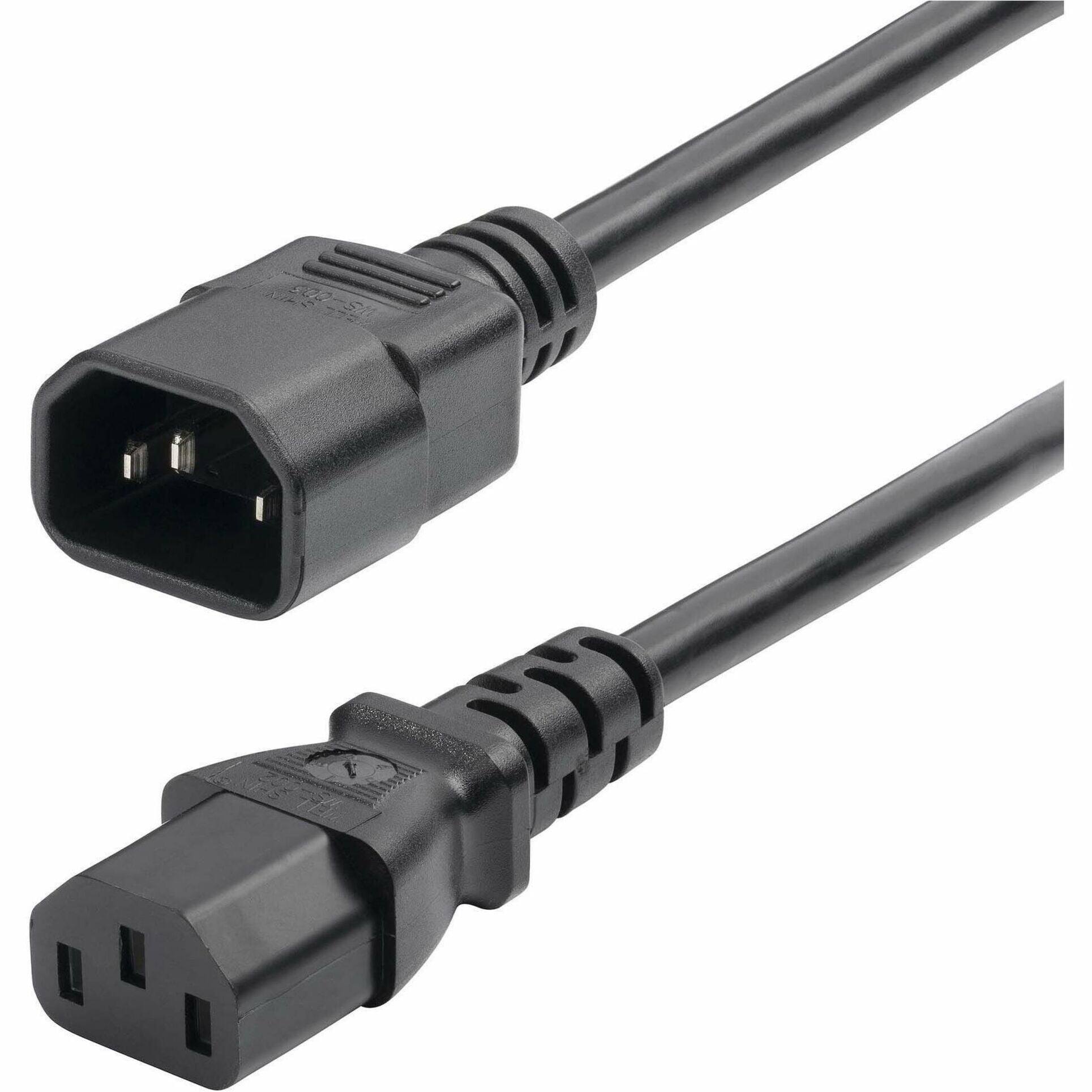 Front. Startech - 2ft [60cm] Power Extension Cord.