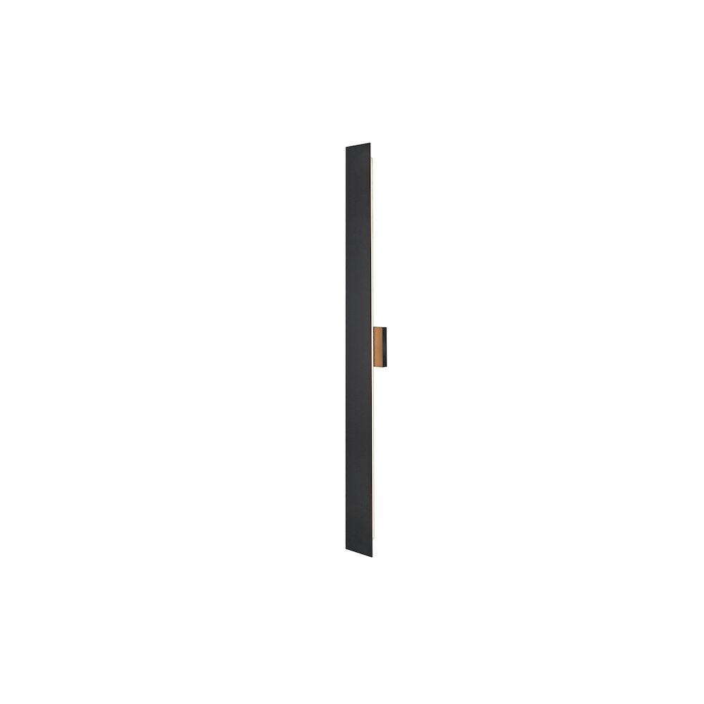 Angle. Elegant Lighting - Waylen 4.5 x 48 inch Outdoor Wall Sconce in Black - Black.