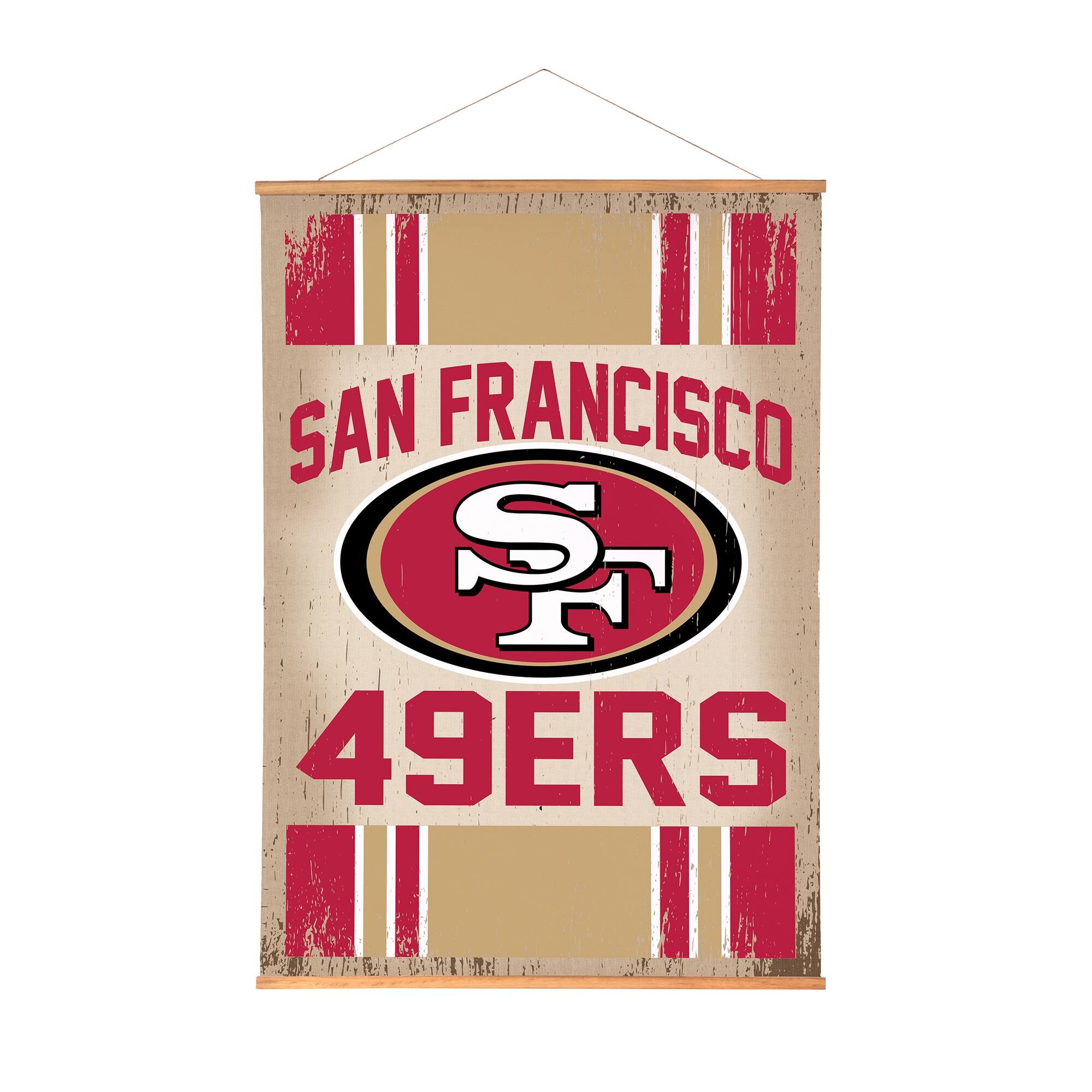 San Francisco 49ers 36" x 54" Large Canvas Wall Art Tapestry with Wood Frame