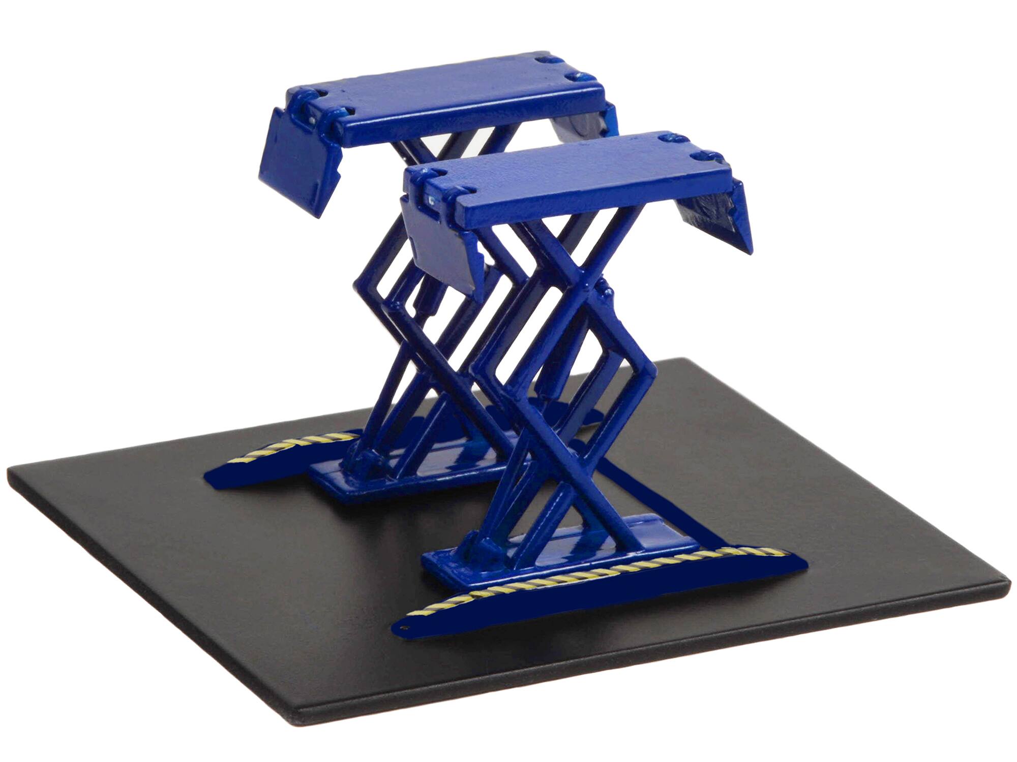 Alt View 1. Greenlight - Automotive Double Scissor Lift Blue "Double Scissor Lifts" Series 1 1/64 Diecast Model by Greenlight.