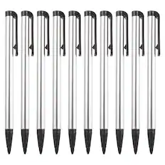 Front. Unique Bargains - 10pcs Touch Resistive Screen Pens Universal Resistance Pen for Phone Car Navigation GPS POS - Silver.