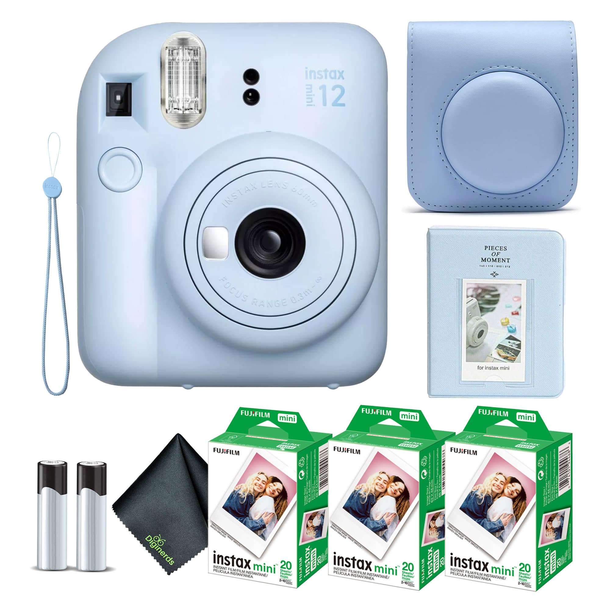 Fujifilm - INSTAX MINI 12 Instant Film Camera with Instant Film - Pastel Blue