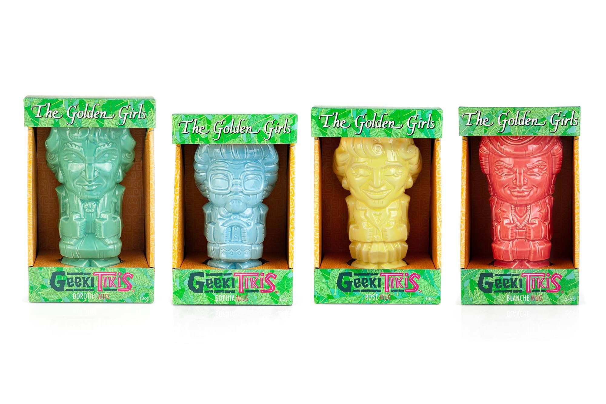 The Golden Girls  
Geeki TikiS - DOROTHY MUG 18oz  
Geeki TikiS - SOPHIA MUG 16oz  
Geeki TikiS - ROSE MUG 17oz  
Geeki TikiS - BLANCHE MUG 17oz