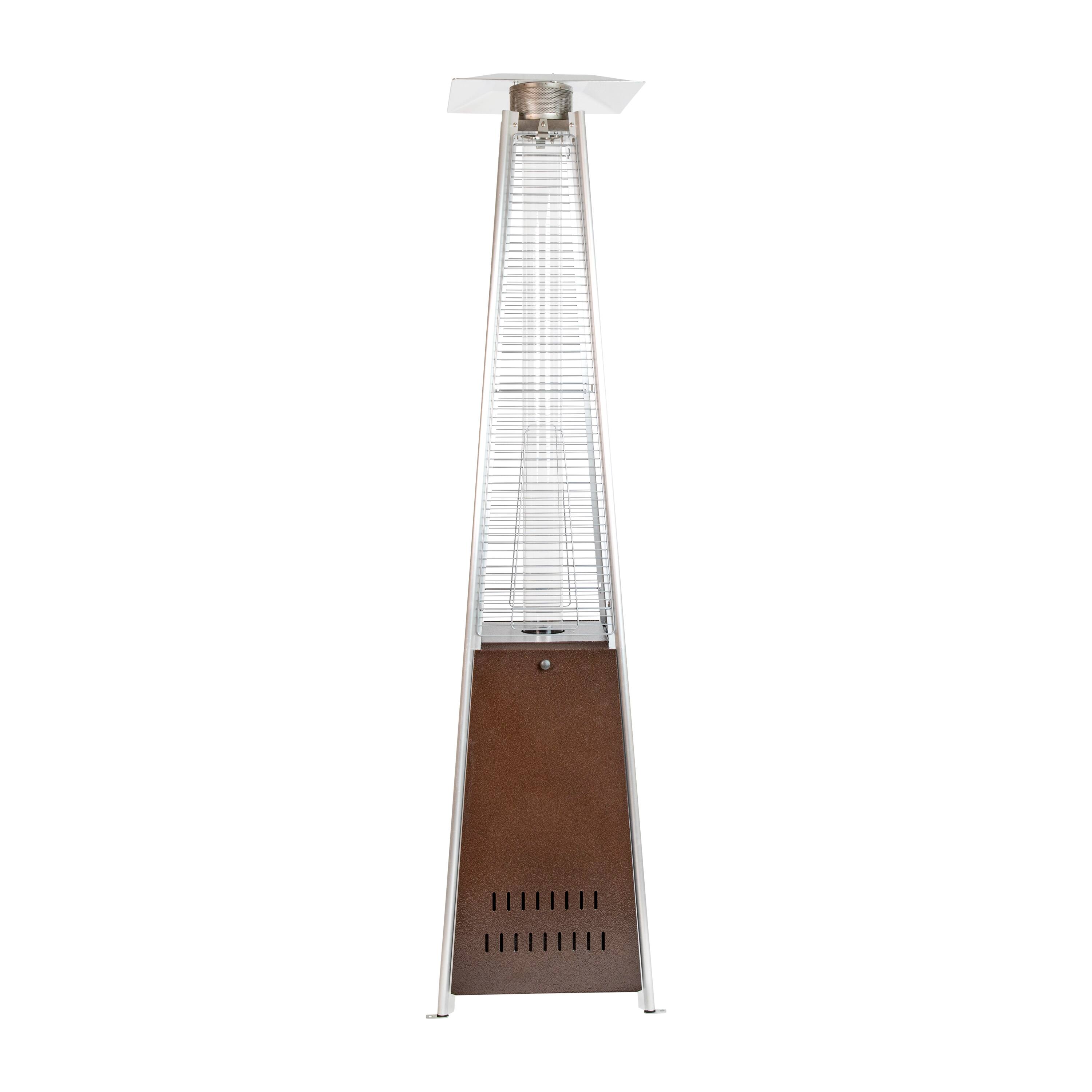 Alt View 7. Emma + Oliver - Outdoor Patio Heater - 7.5 Feet Round Steel Patio Heater - 42,000 BTU's - Bronze.