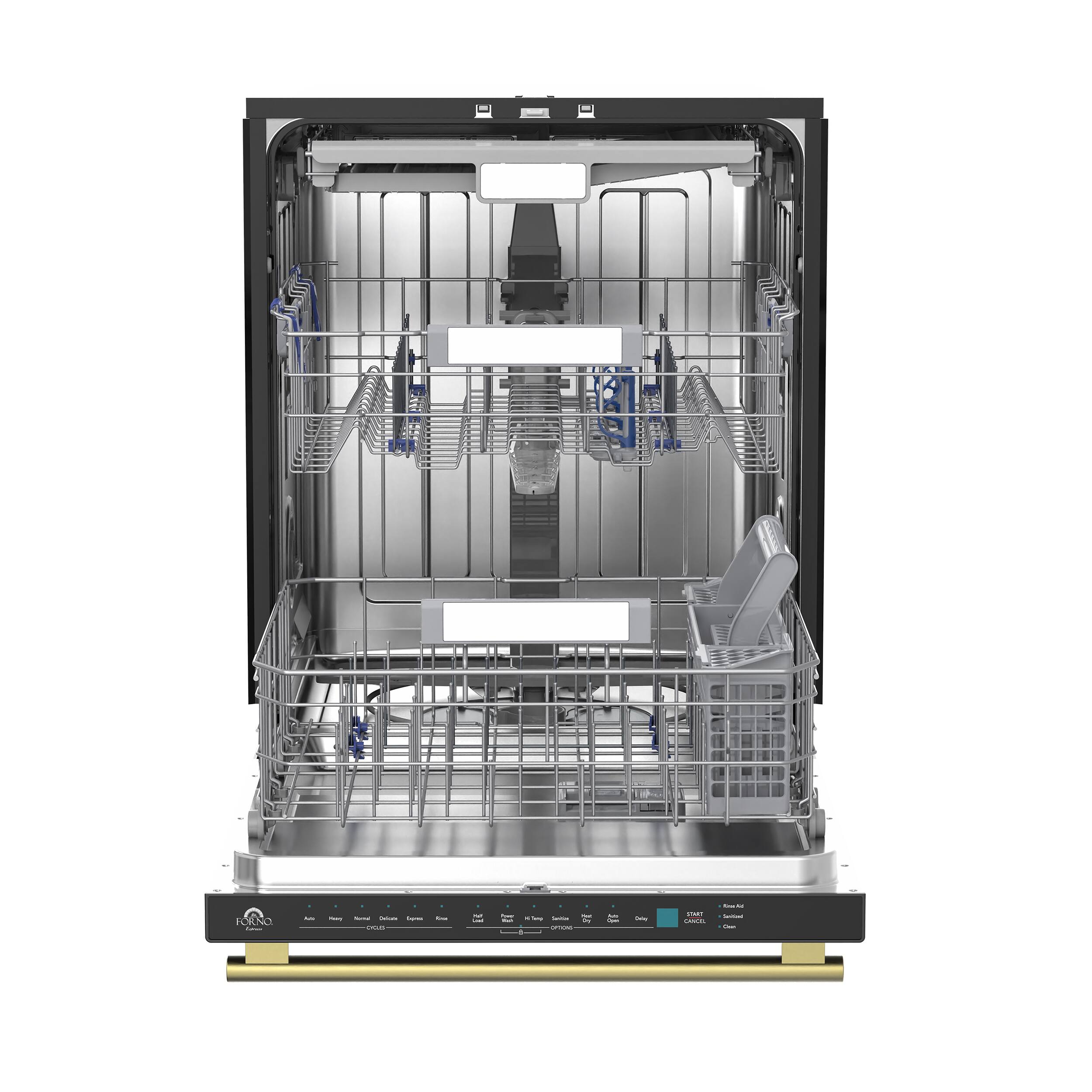 Alt View 7. Forno Appliances - Stella 24" Top Control Built-In Stainless Steel Tub Dishwasher and 44dBA - Black.