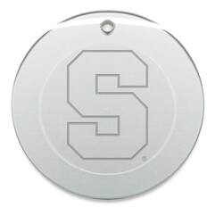 Front. Jardine - Syracuse Orange Round Logo Ornament - Multicolor.