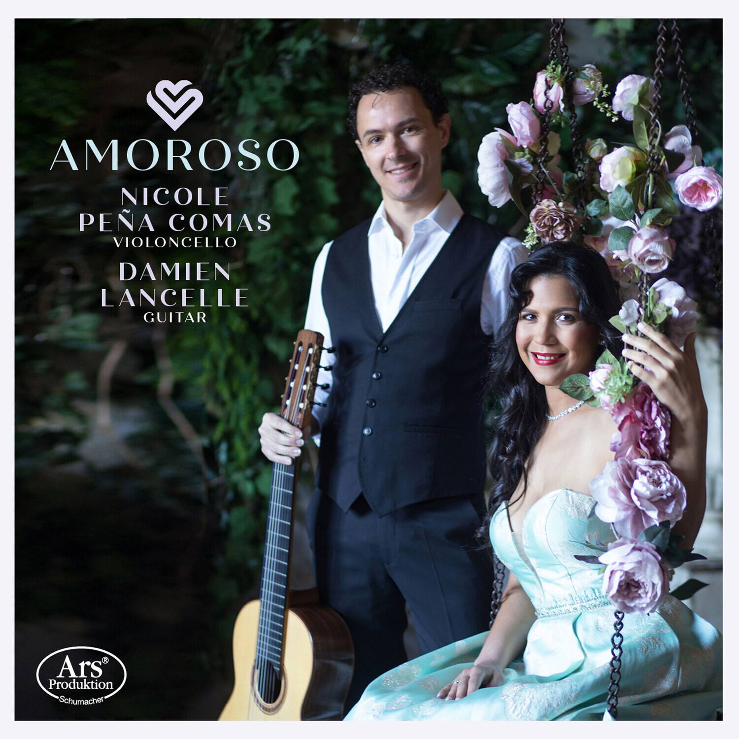 AMOROSO  
NICOLE PENA COMAS  
VIOLONCELLO  
DAMIEN LANCELLE  
GUITAR  

Ars Produktion  
Schumacher