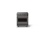 Front. Viking - 30 in. Wide 4 Elements Pro 5 Series 4.7 Cu. Ft. Freestanding Induction Convection Range - Damascus Gray - Damascus Gray.