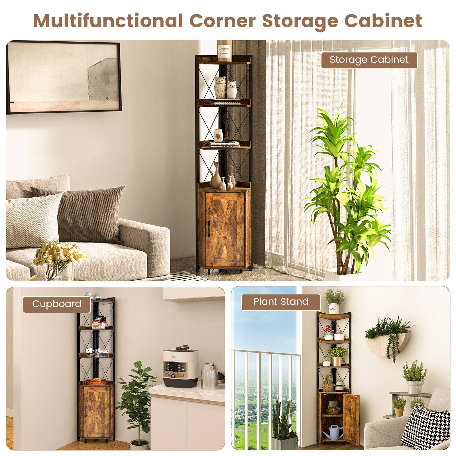 Multifunctional Corner Storage Cabinet | Storage Cabinet | Cupboard | Plant Stand |