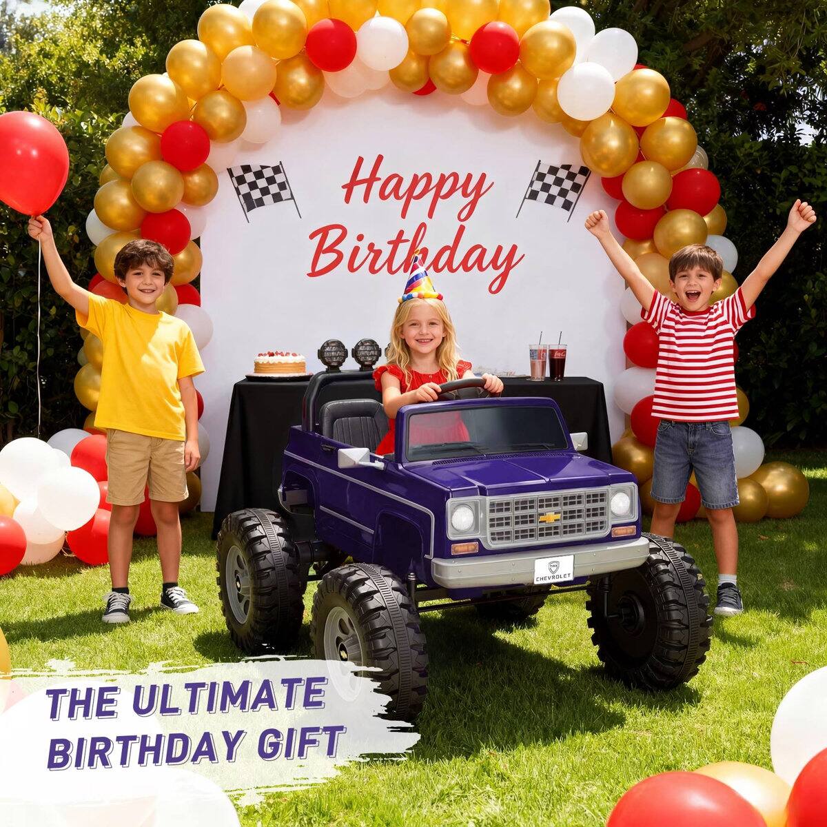 Happy Birthday  
CHEVROLET  
THE ULTIMATE BIRTHDAY GIFT