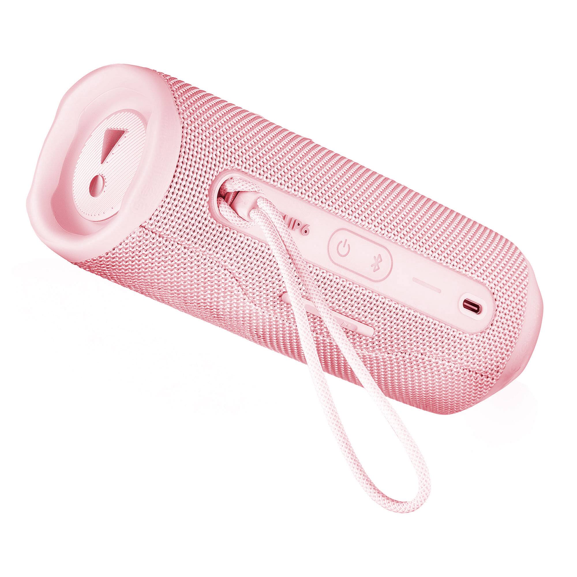 Alt View 4. JBL - JBL Flip 6 Portable Bluetooth Speaker, deep bass, IPX7 waterproof, for home with Travel Case - Pink.