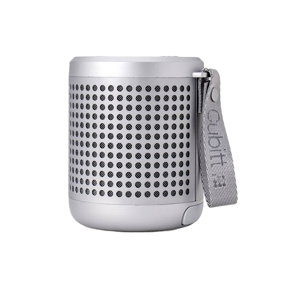 Back. Cubitt - Cubitt Power Go Gen2 Bluetooth Speaker – 16W Sound, IPX7 Waterproof, 9H Playtime, Bluetooth 5.3 & AUX, TWS Stereo, - Silver.