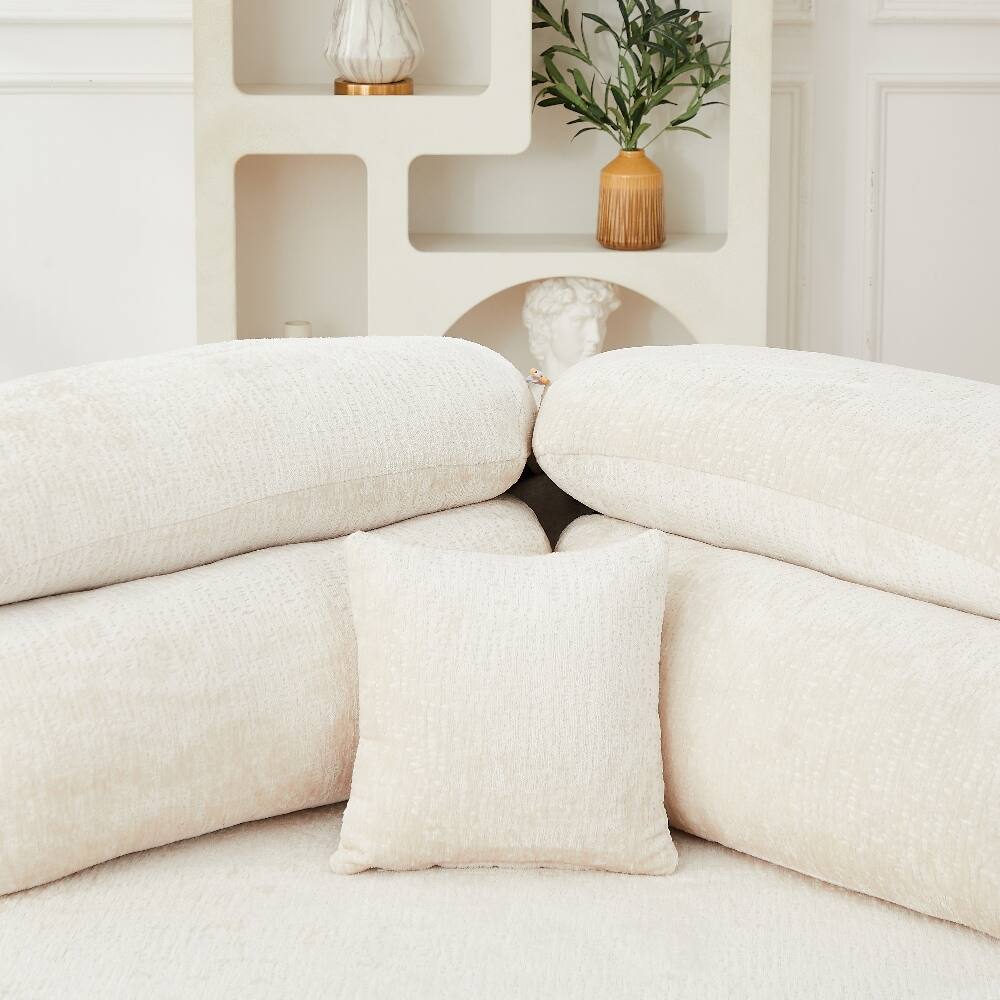 Alt View 7. Loheer - Loheer 53-Inch Cream Single Seater Lounge Chair Modular Foam Sofa - Cream.