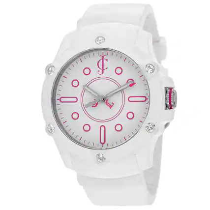 Front. Juicy Couture - Juicy Couture Women's Surfside White Dial Watch - 1900904 - White.
