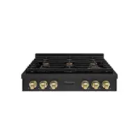 ZLINE 36 in. Autograph Paramount Rangetop in Black Stainless Steel w/ Bronze Accents (SRTBZ-36-CB) - Black Stainless Steel - Front_Zoom