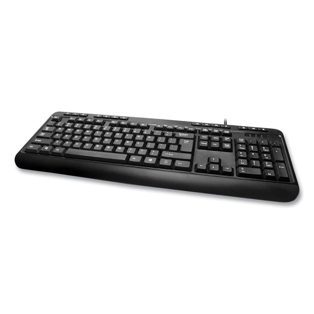 Angle. Adesso - Adesso Spill-Resistant Multimedia Desktop Keyboard (USB) - Cable Connectivity - USB Interface - 104 Key(s) - 14 Hot Key( - Black.