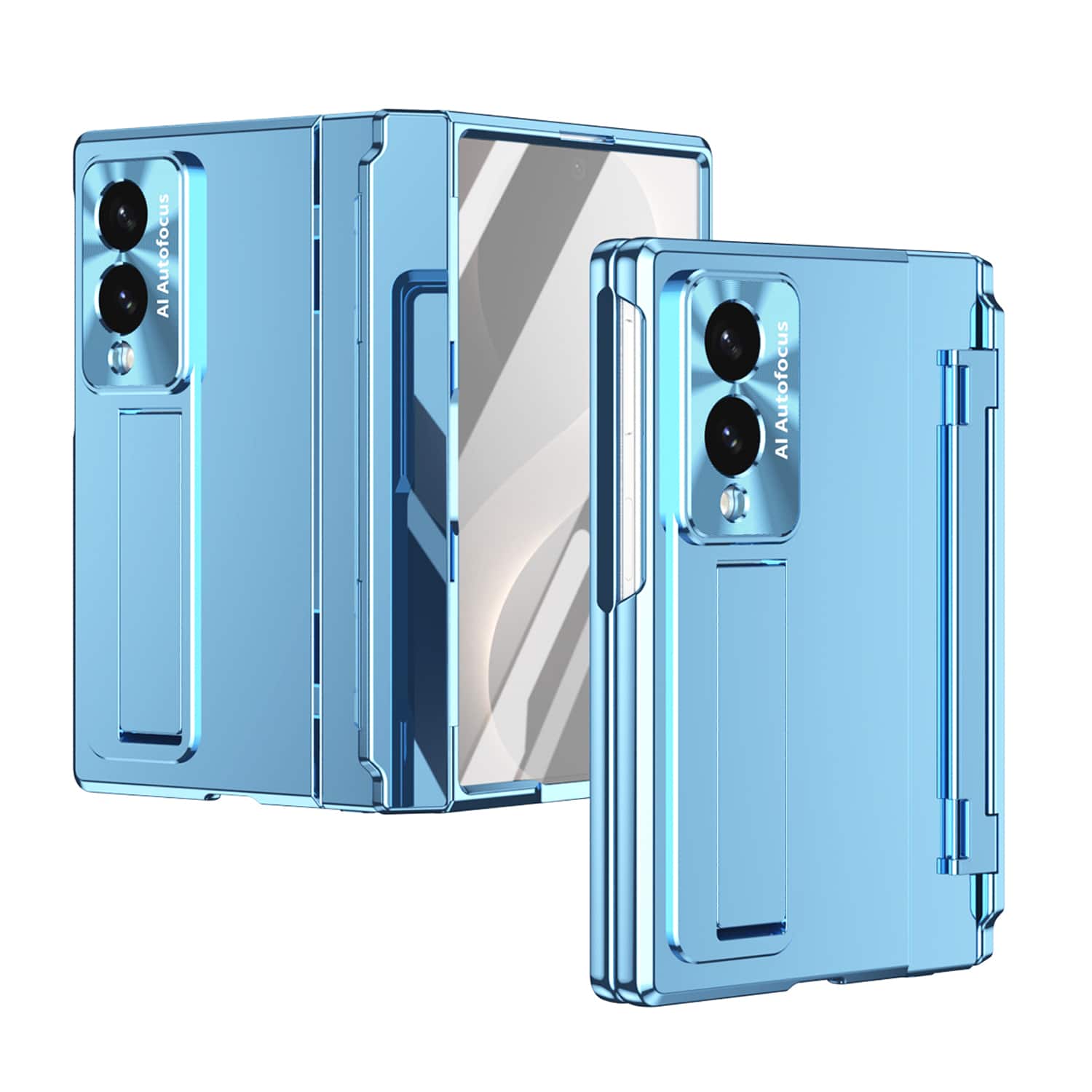 Dteck - Rugged Case for Samsung Galaxy Z Fold8 with Hinge Protection,Bulit in Screen Protector,Shockproof Hard PC Stand Cover - Blue price history on PriceWatchPro