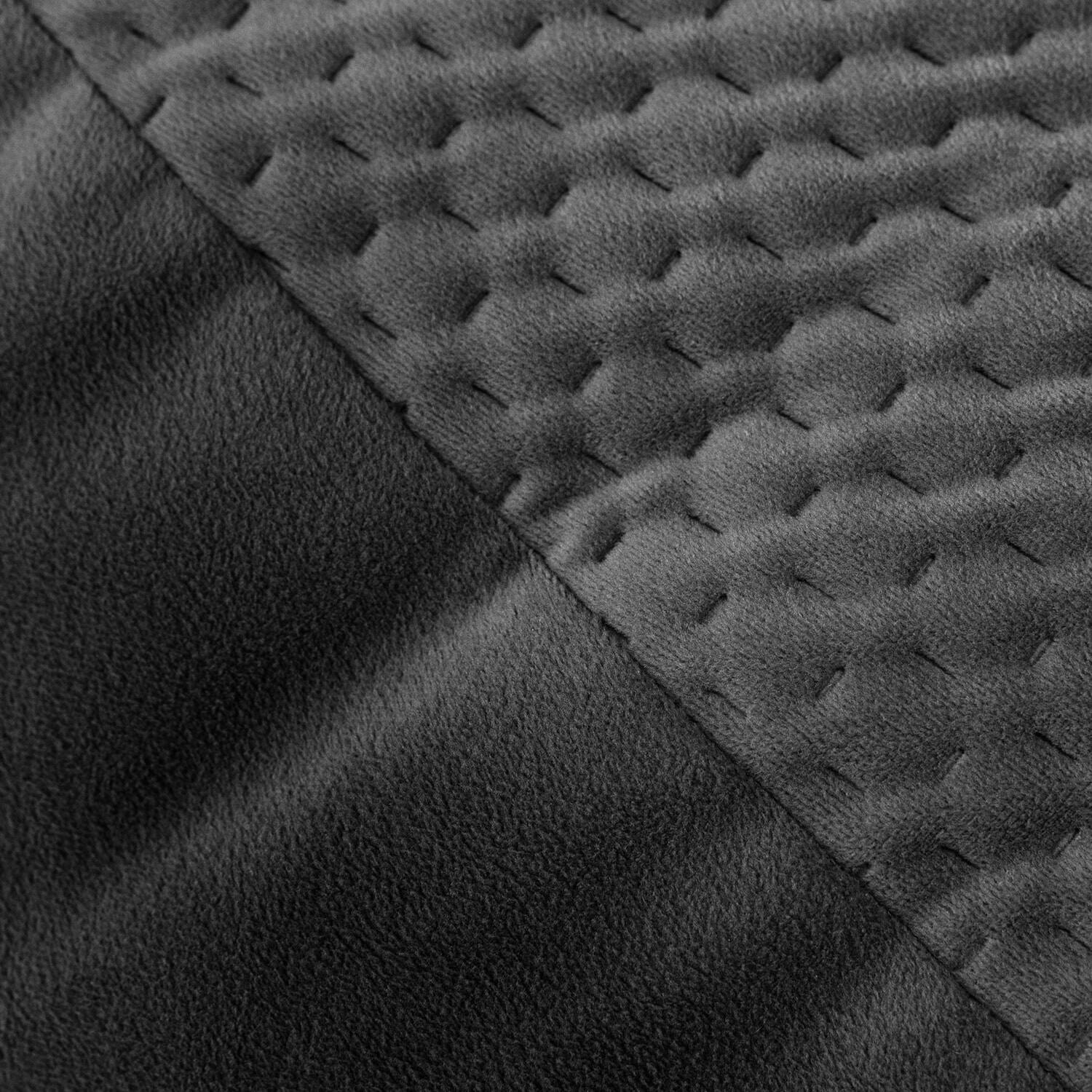 Left. Jaxx - Jaxx Koku - Designer Oval Two-Tone Bean Bag Chair - Quilted Microvelvet, Black - Black.