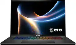 MSI - Stealth 16 AI+ 16" 240Hz QHD+ OLED Gaming Laptop Intel Core Ultra 9-386H - GeForce RTX 5080 - 32GB Memory - 2TB SSD - Charcoal Black