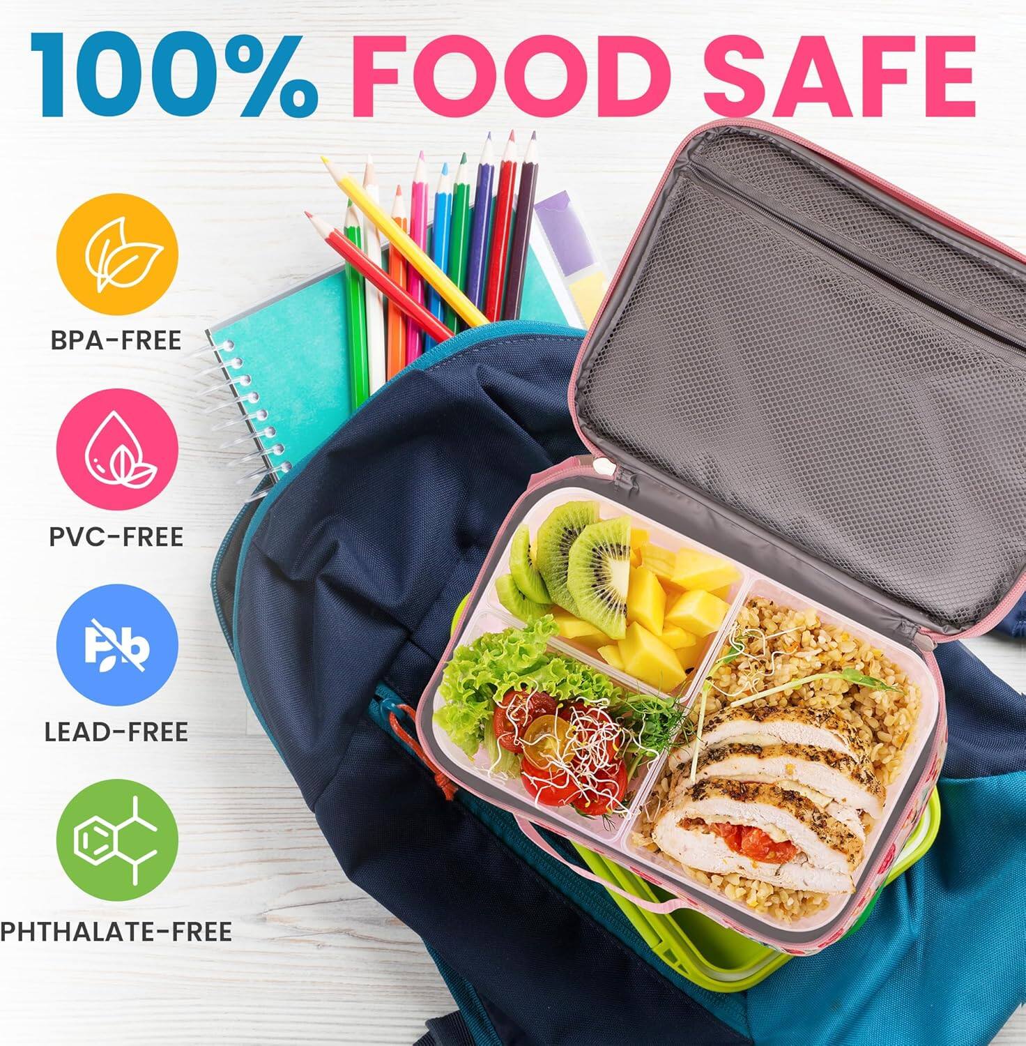 100% FOOD SAFE
- BPA-FREE
- PVC-FREE
- LEAD-FREE
- PHTHALATE-FREE
